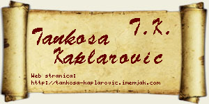 Tankosa Kaplarović vizit kartica